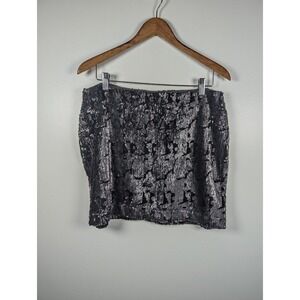 Y2K Shyanne Mini Skirt Womens Size Large Sequin Festival Goth Whimsigoth Western